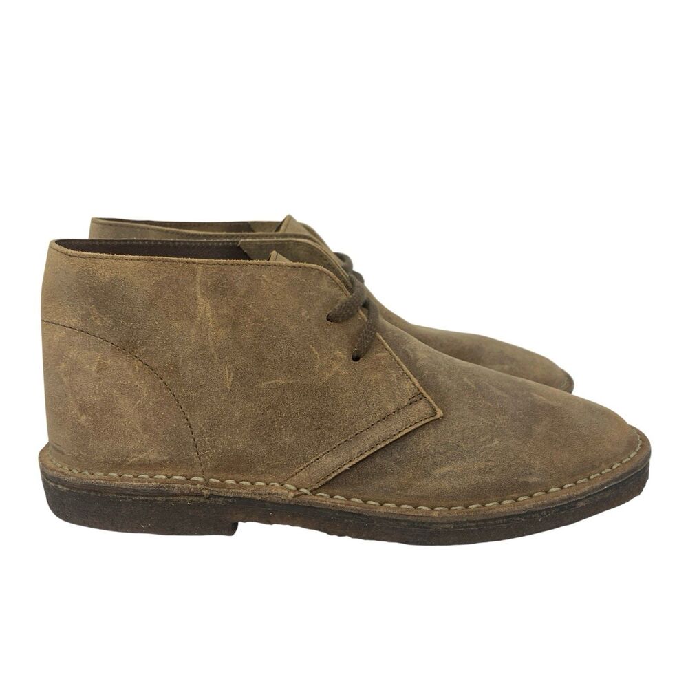 J Crew Chukka Boots Mens 7 Brown Suede Leather MacAlister Crepe Sole Ankle AQ227